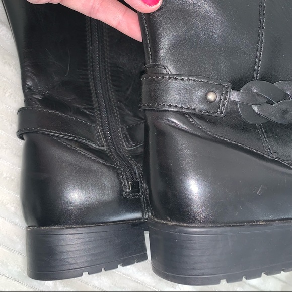 Women’s 6M CLARK’S PLAZA MARKET Black Leather Equestrian Style Riding Boots EXC - Picture 14 of 16